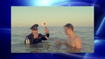гаишник даже в море